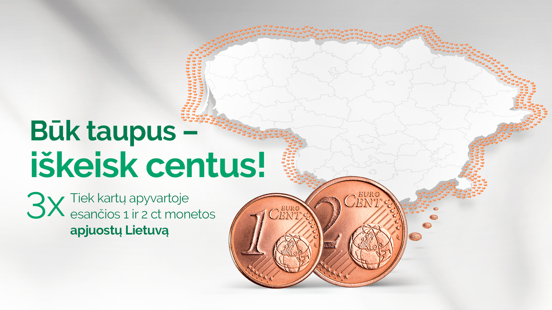 Lietuvos bankas kviečia: būk taupus – iškeisk centus!
